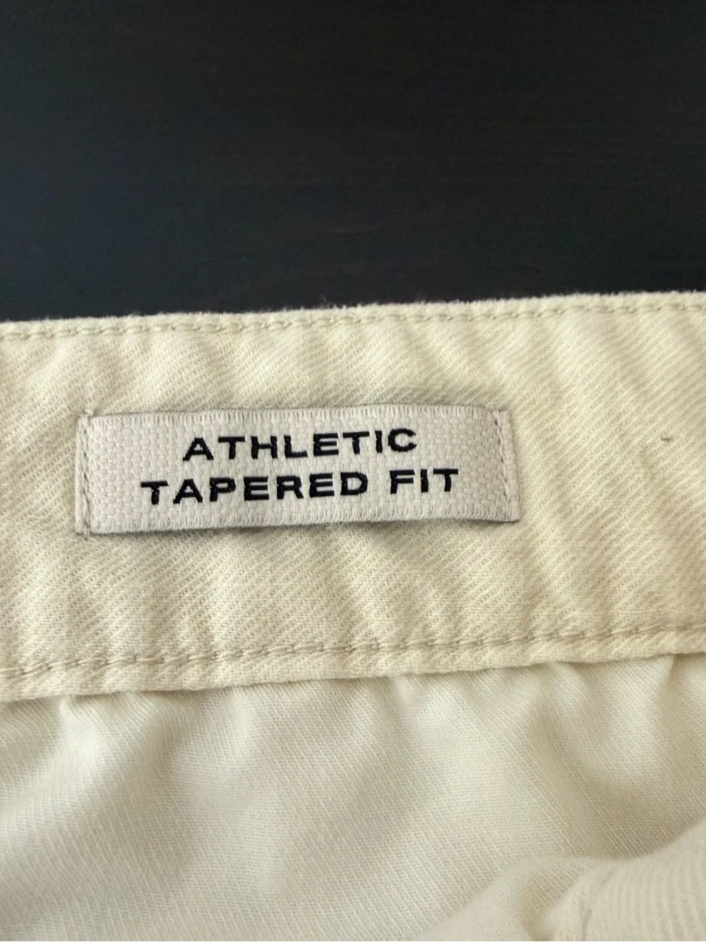 Flint and Tinder Athletic Tapered Fit Pants Mens Sz 36 Beige Cotton Linen Resort
